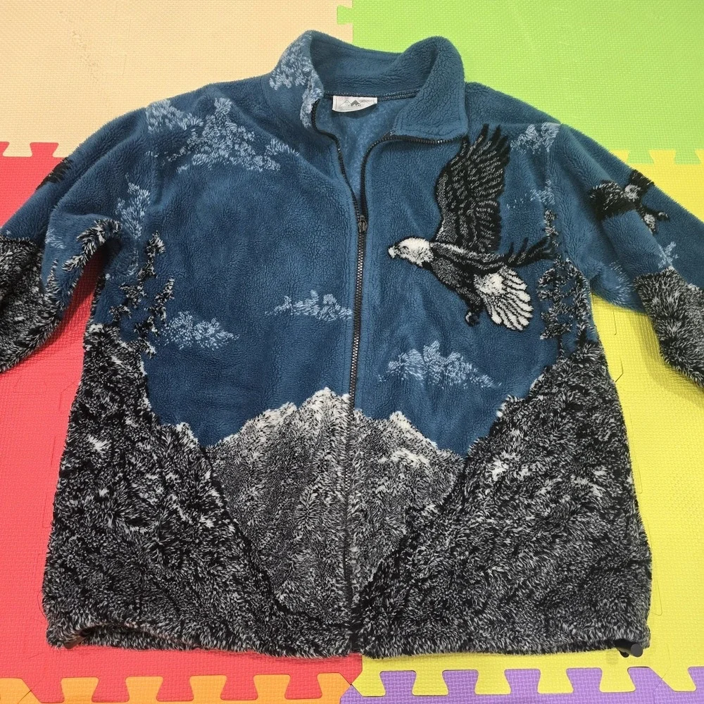 Black‎ Mountain Outdoor Gear Bald Eagle Mountain Nature Fleece Jacket Full Zip M